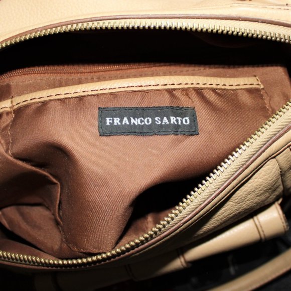 Franco Sarto Dark Beige Leather Handbag - Picture 5 of 9